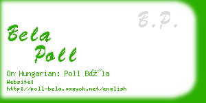 bela poll business card